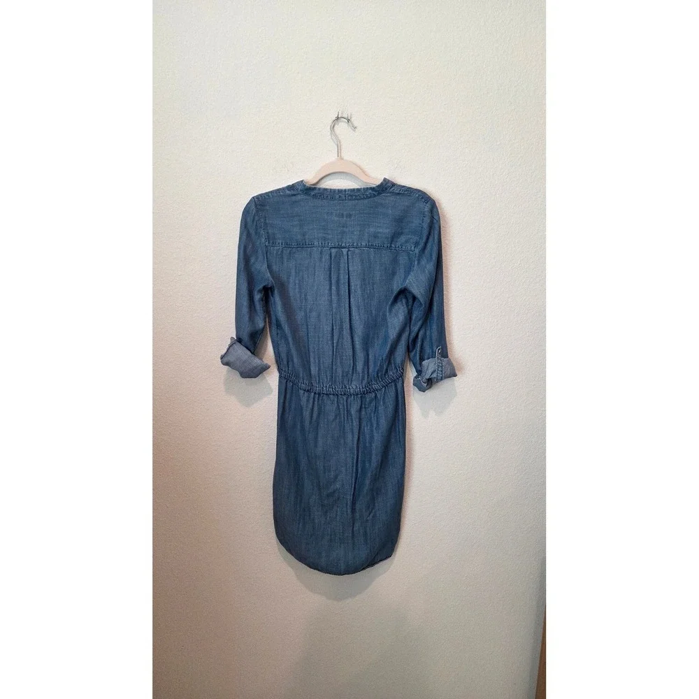 Banana Republic Chambray Denim Shirt Dress‎ | Button Front Long Sleeve Midi